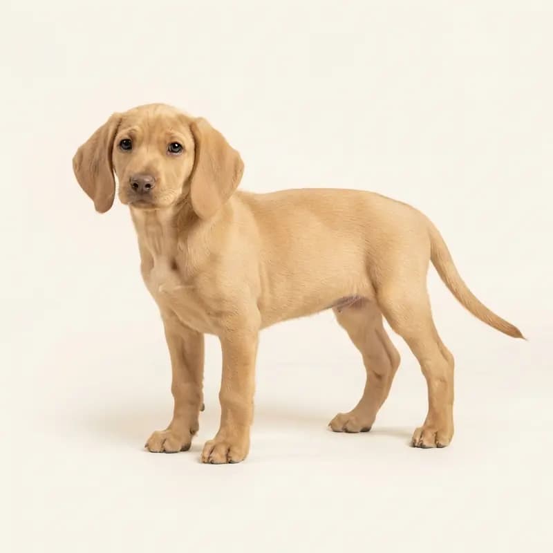 汉诺威嗅觉猎犬 Welpe in 浅黄褐色