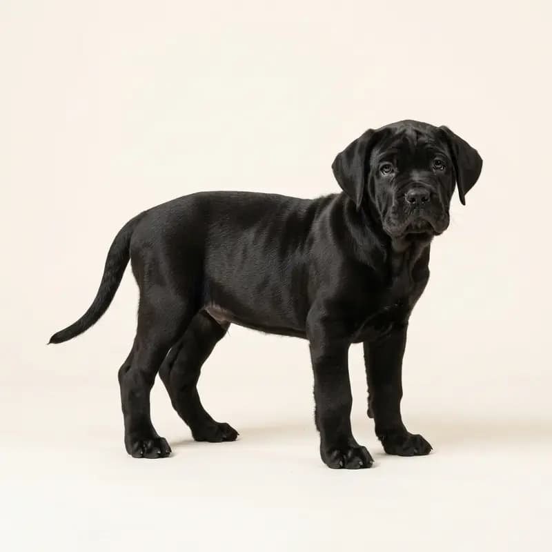 那不勒斯獒犬 Welpe in 黑色