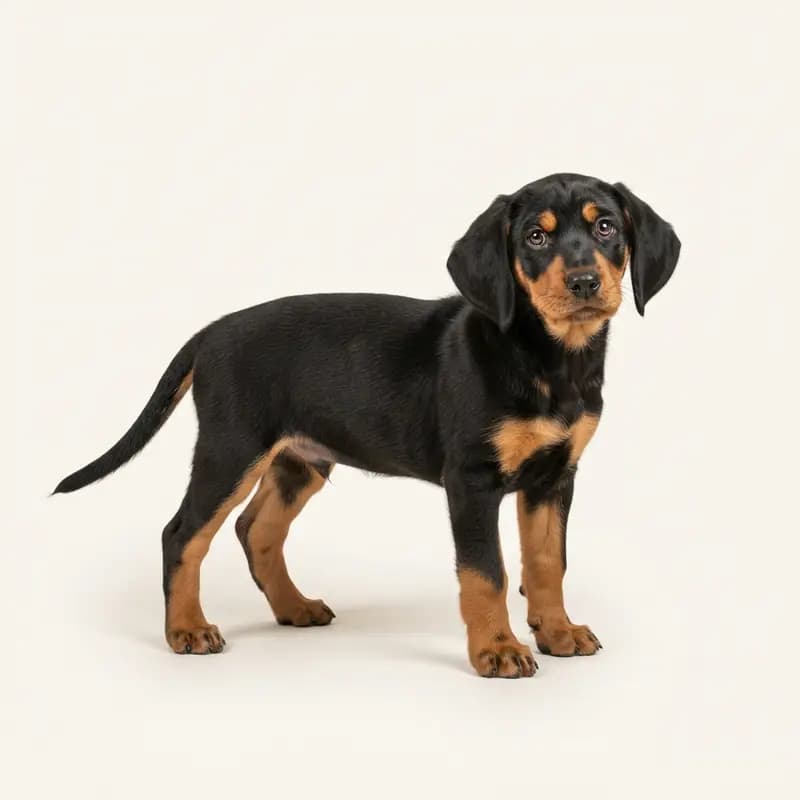 Cães Suíços (Cães Jura) Welpe in Preto e fogo