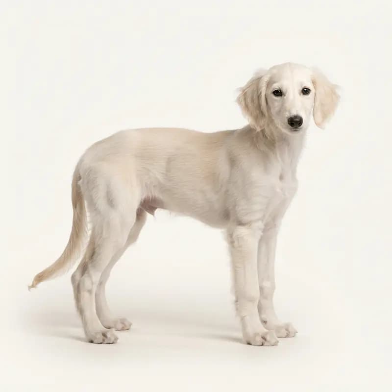 萨路基猎犬 Welpe in 奶油色