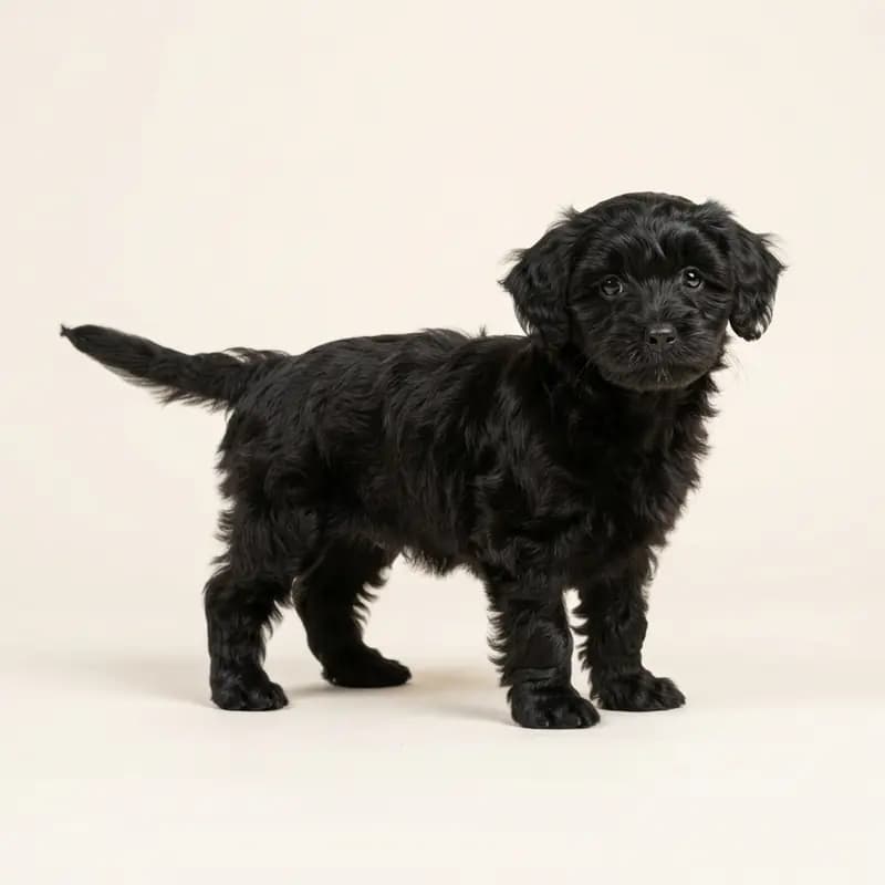 马耳他贵宾犬（马耳他犬 x 贵宾犬） Welpe in 黑色