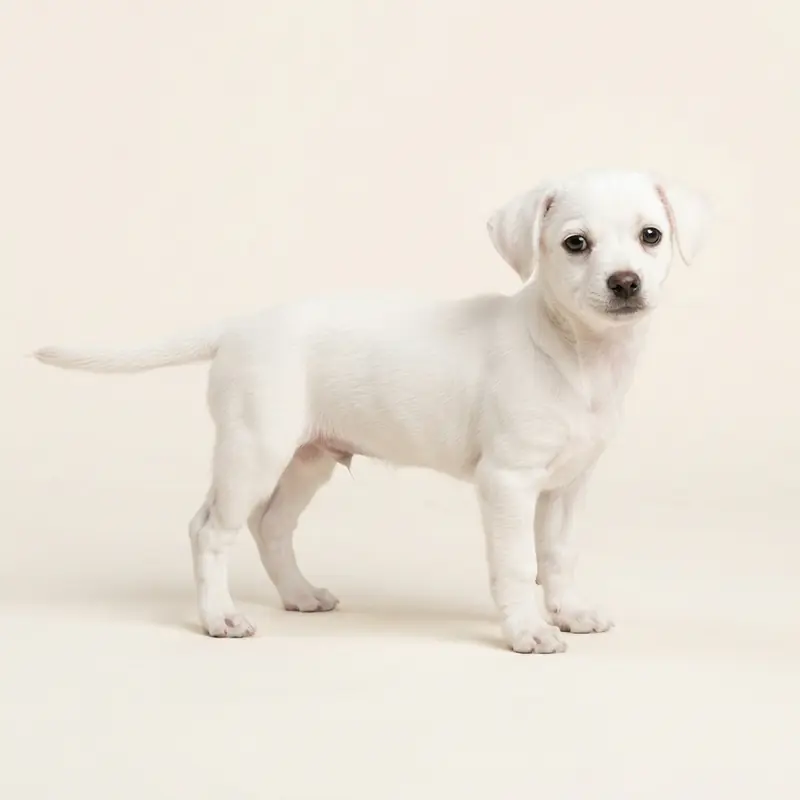 Chiweenie puppy in 白色