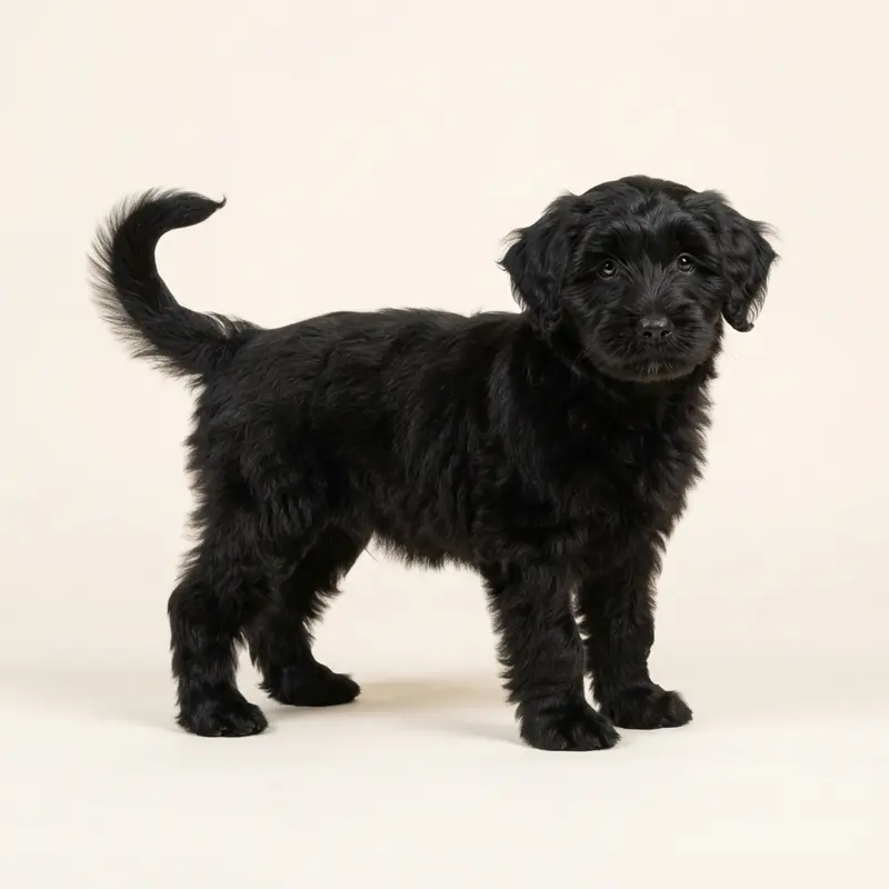 Cucciolo di Terrier tibetano color Nero