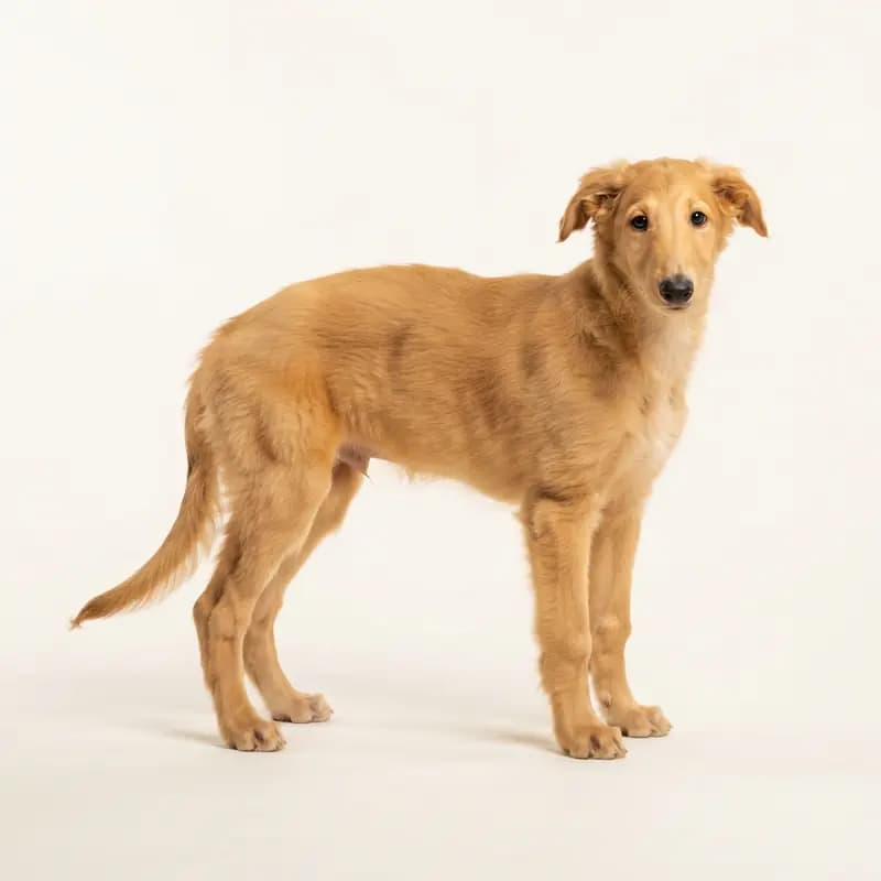 俄罗斯猎狼犬 Welpe in 金色
