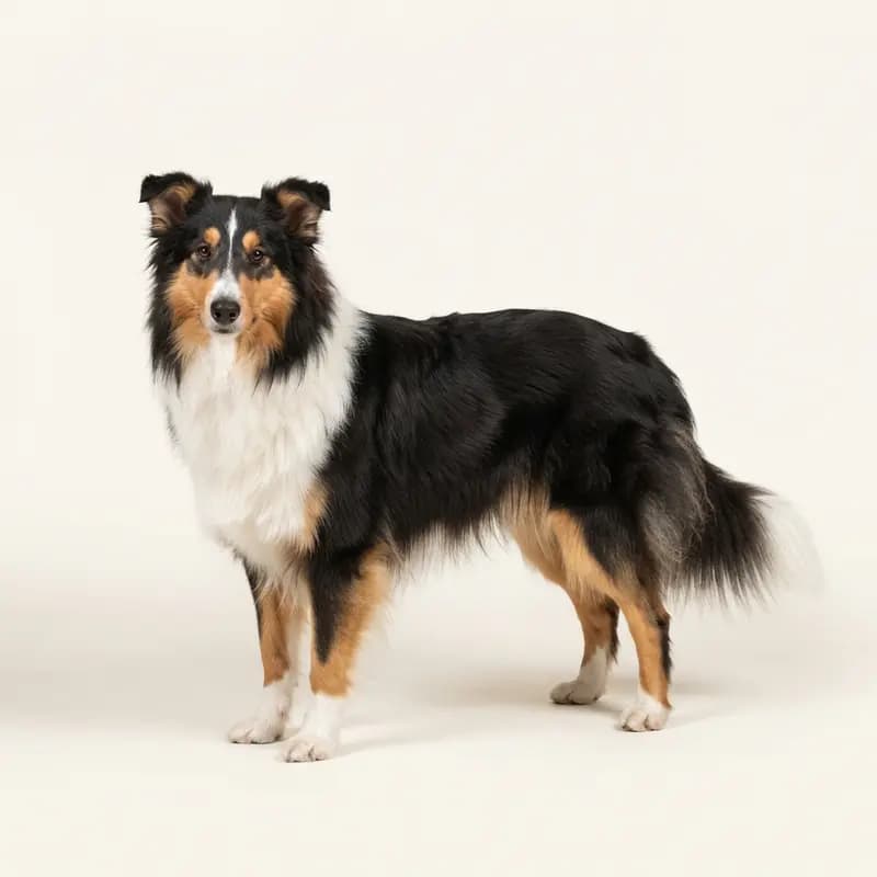 三色的成年英国牧羊犬
