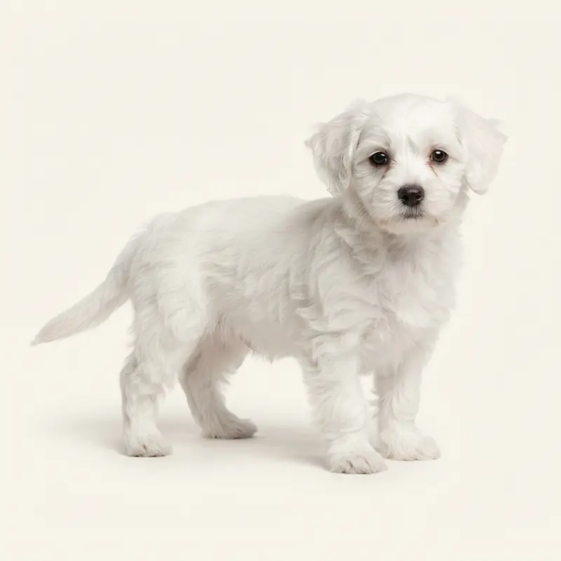 Corgipoo puppy in 白色