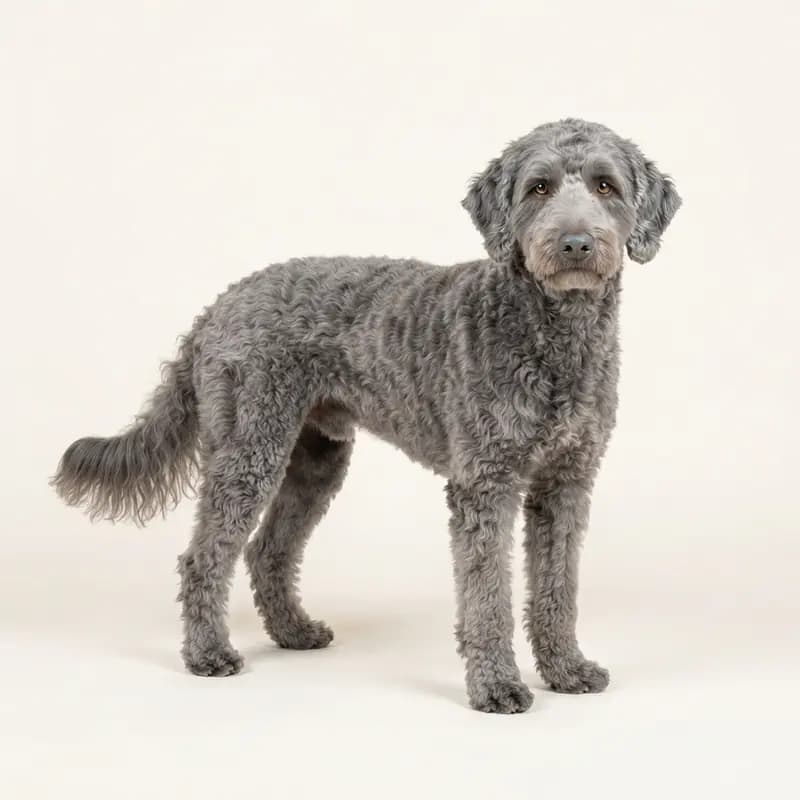 Adult Australian Labradoodle in Blue