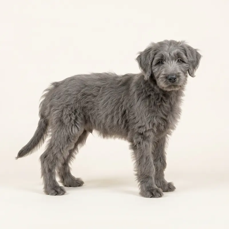 Briard-pup in Grijs