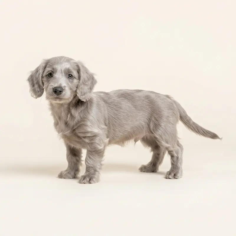 Doxiepoo puppy in 银色