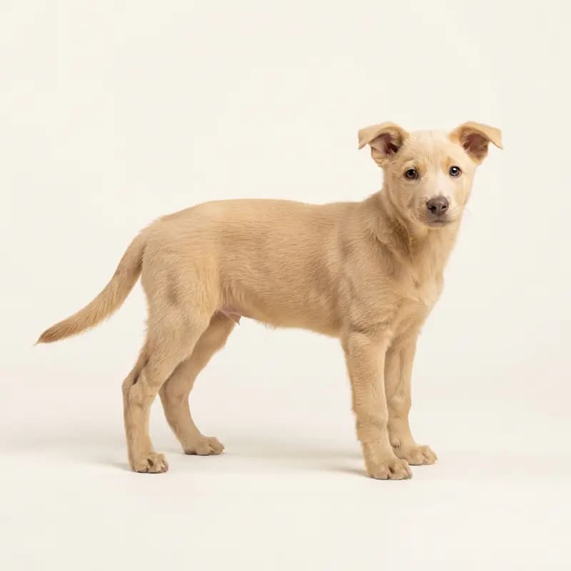 工作凯尔比犬 Welpe in 浅黄褐色