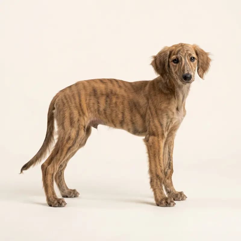 萨路基猎犬 Welpe in 虎斑色