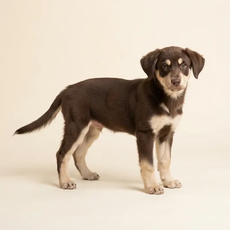 澳洲牧羊拉布拉多犬（澳大利亚牧羊犬 x 拉布拉多犬） Welpe in 双色