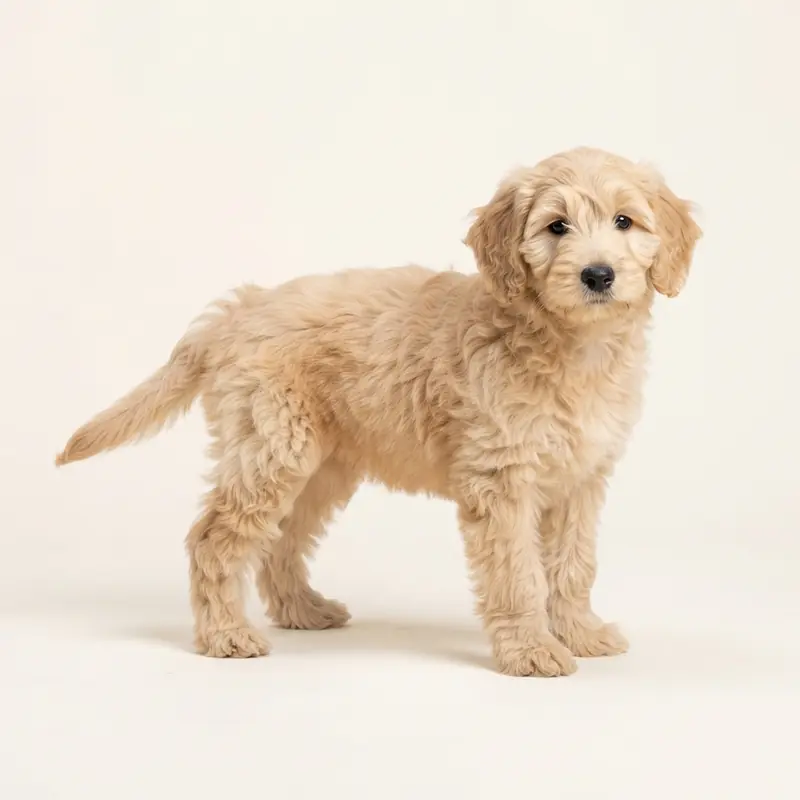 Whoodle puppy in 麦色