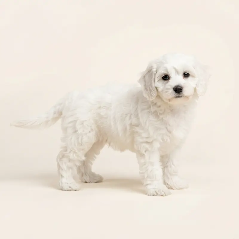 卡瓦普 puppy in 白色