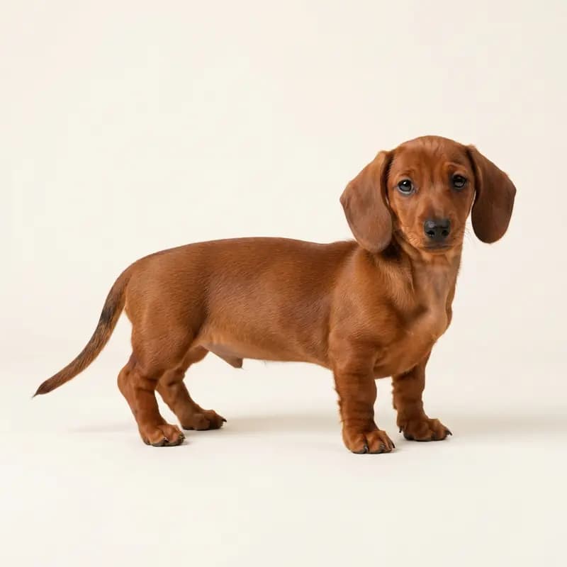 迷你腊肠犬（短毛） Welpe in 红色