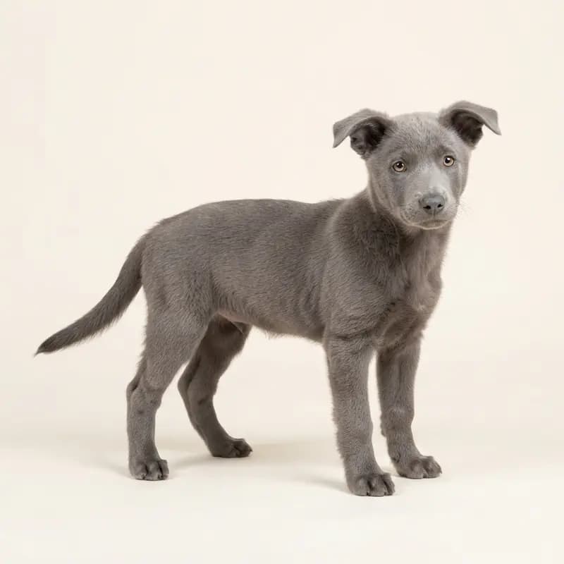 工作凯尔比犬 Welpe in 蓝色