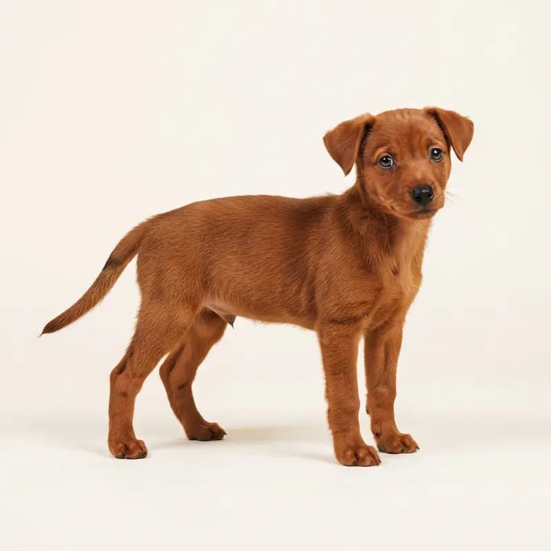 Rat Terrier Welpe in Rosso