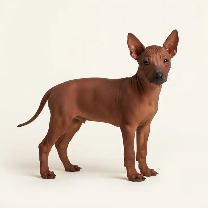 无毛墨西哥无毛犬 Welpe in 红色