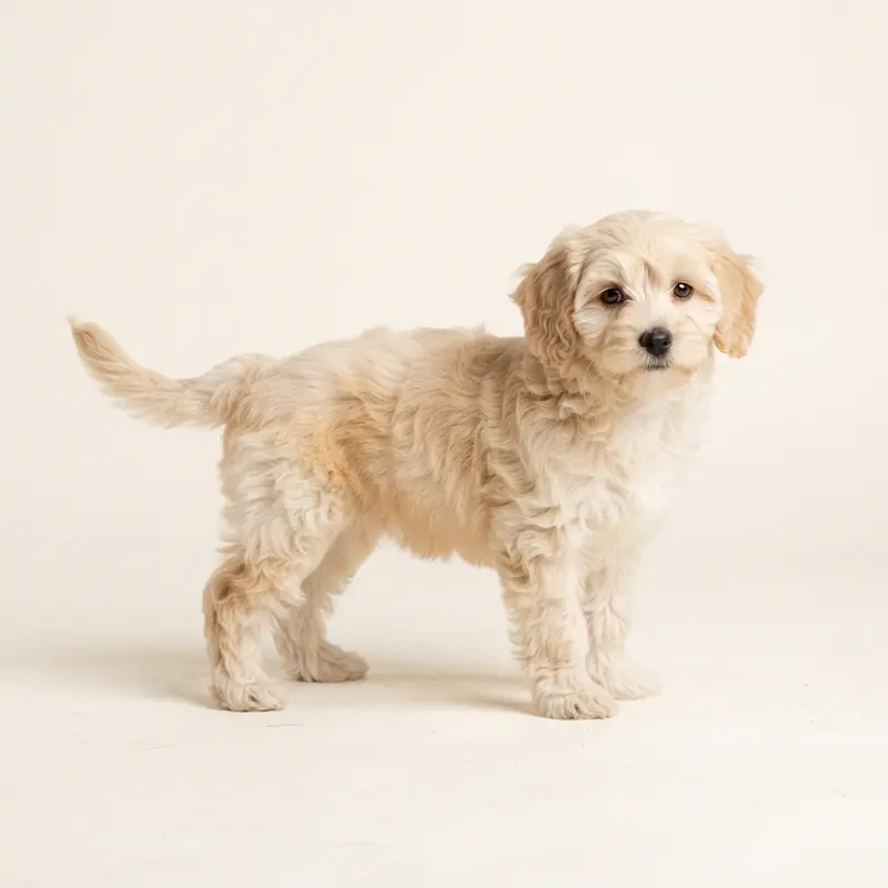 Havapoo puppy in 奶油色