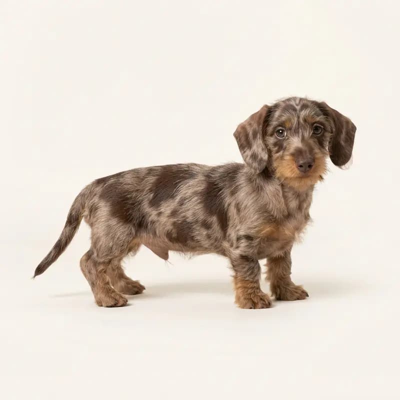 腊肠犬（刚毛） Welpe in 大理石色（Merle）