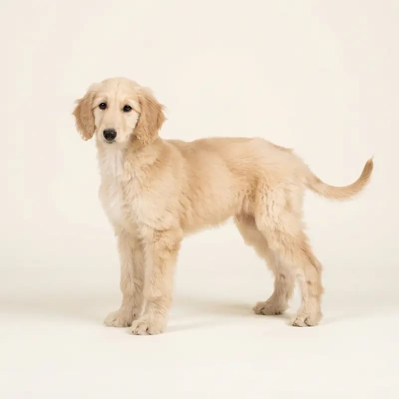Afghanischer Windhund Welpe in Creme