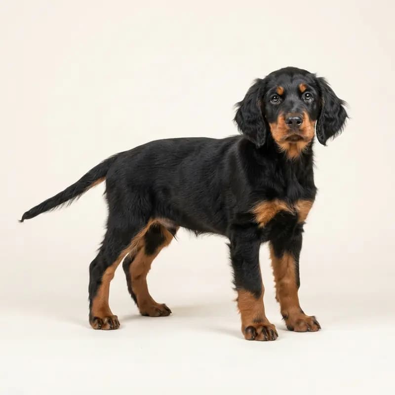 戈登塞特犬 Welpe in 黑褐双色