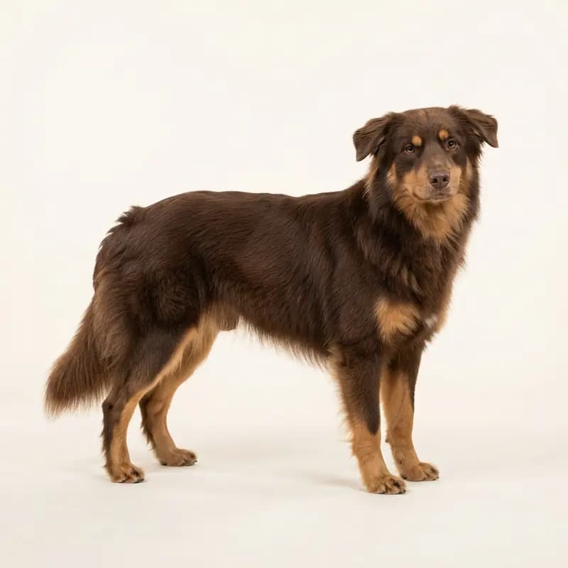 棕褐双色的成年阿尔卑斯牧羊犬