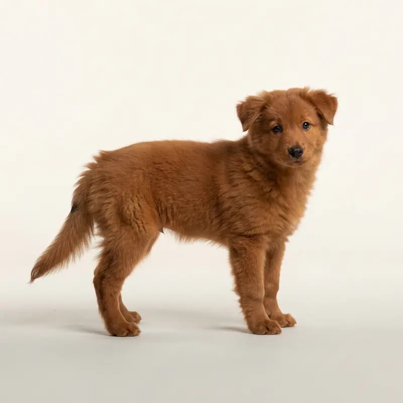 冰岛牧羊犬 Welpe in 红色