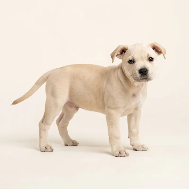 Pocket Bully puppy in 奶油色