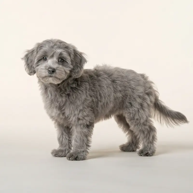 Shihpoo puppy in 灰色