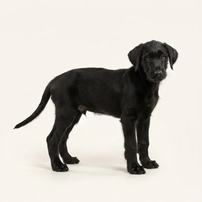 爱尔兰猎狼犬 Welpe in 黑色