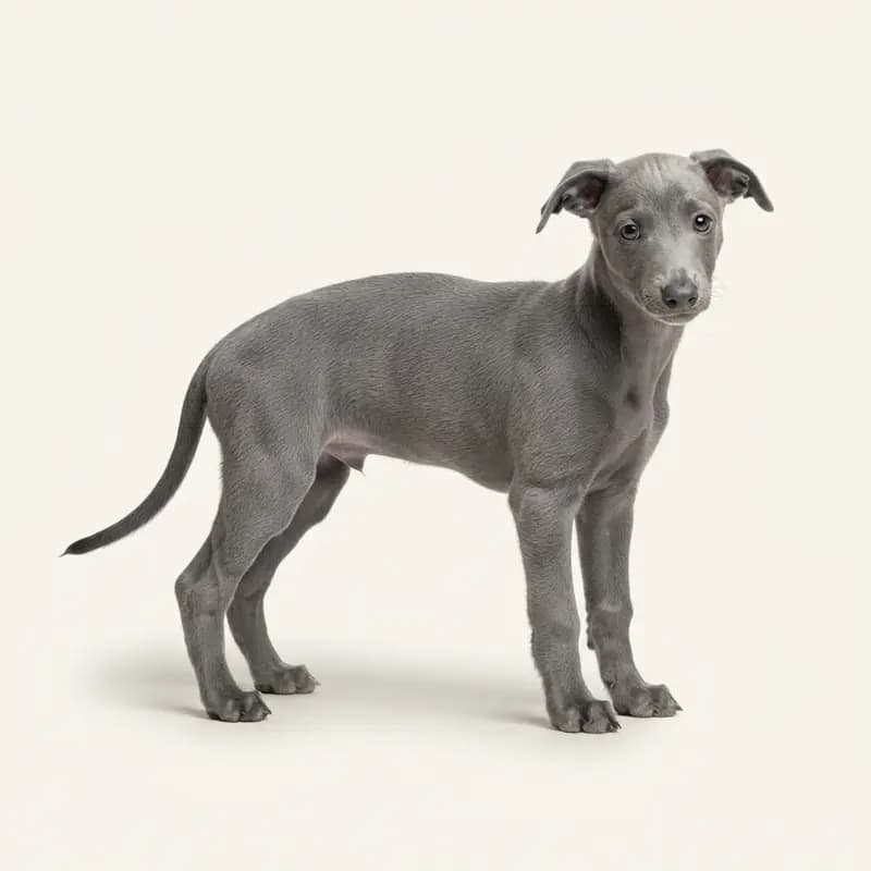 惠比特犬 Welpe in 蓝色