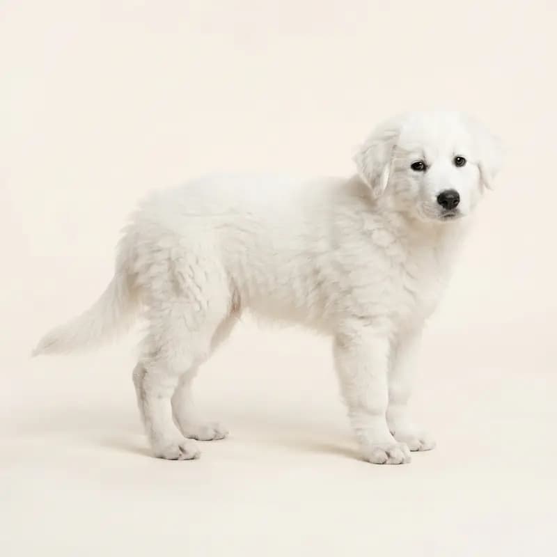 马雷马-阿布鲁佐牧羊犬 Welpe in 白色