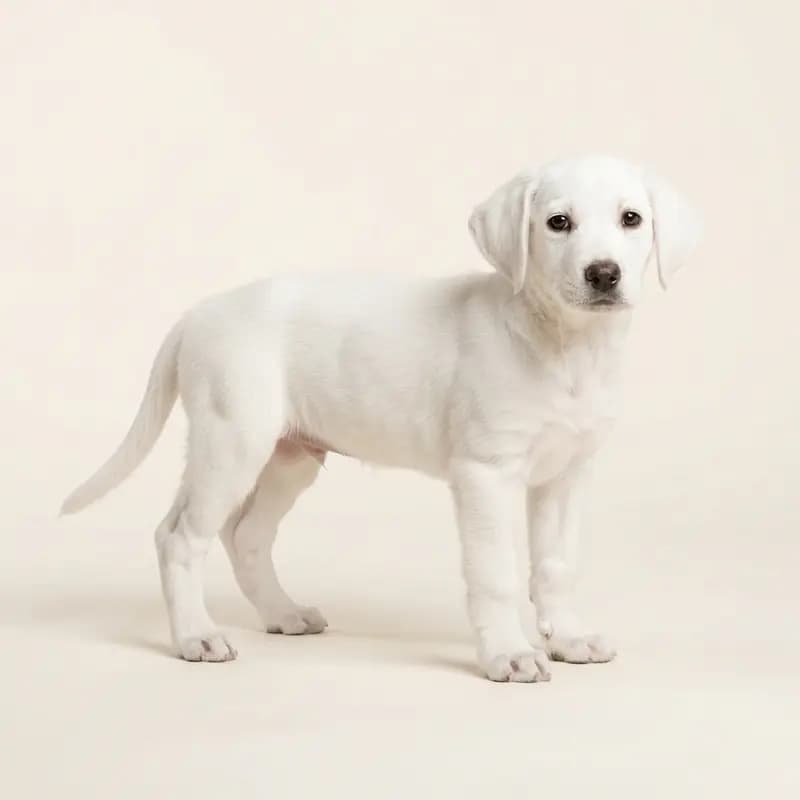 Small Schwyz Hound puppy in White