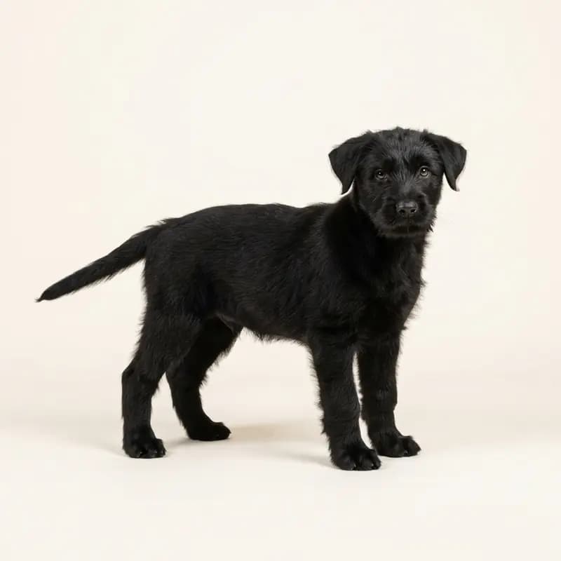 阿登牧羊犬 Welpe in 黑色