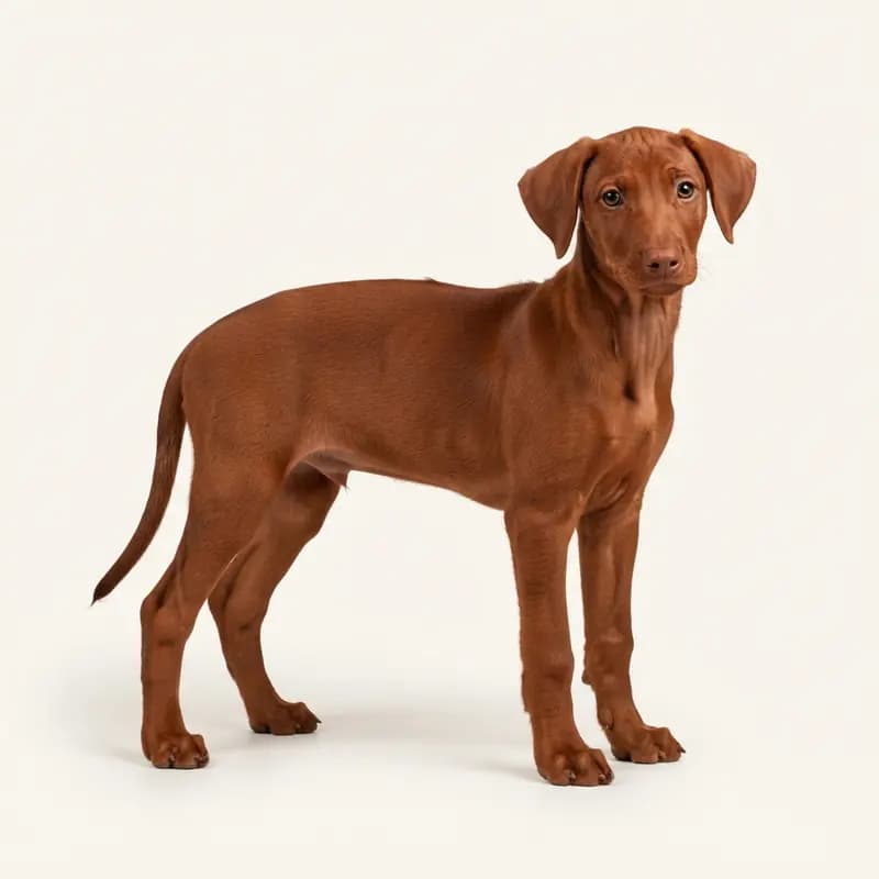 波兰灵缇犬 Welpe in 红色