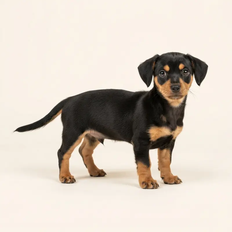 Chiweenie puppy in 黑褐双色