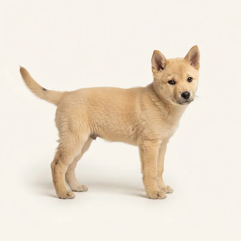 Jindo Welpe in Falbfarben