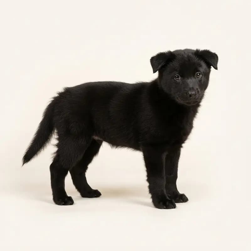 加拿大爱斯基摩犬 Welpe in 黑色