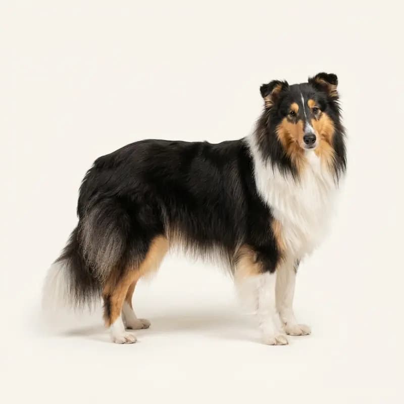 Collie (Langhaar) ausgewachsen, Dreifarbig (Tricolor)