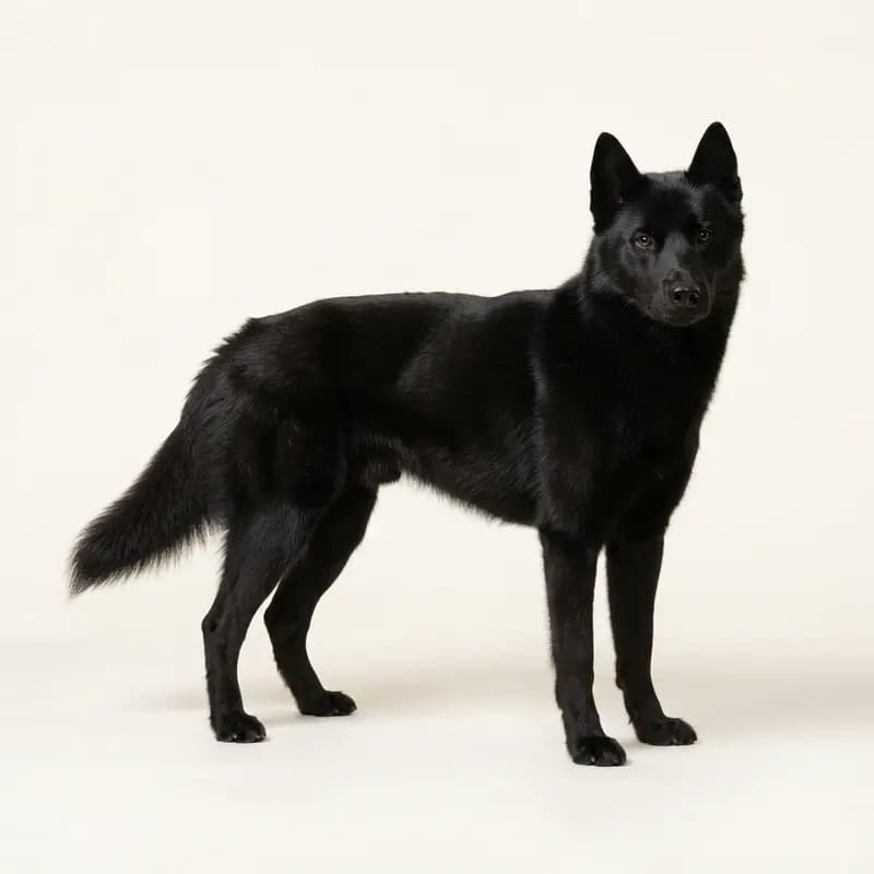 Adult Siberian Husky in Black