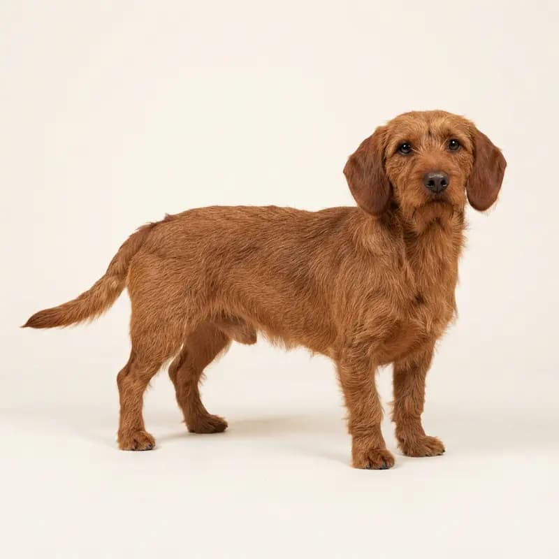Basset fauve de Bretagne adulte en Rouge