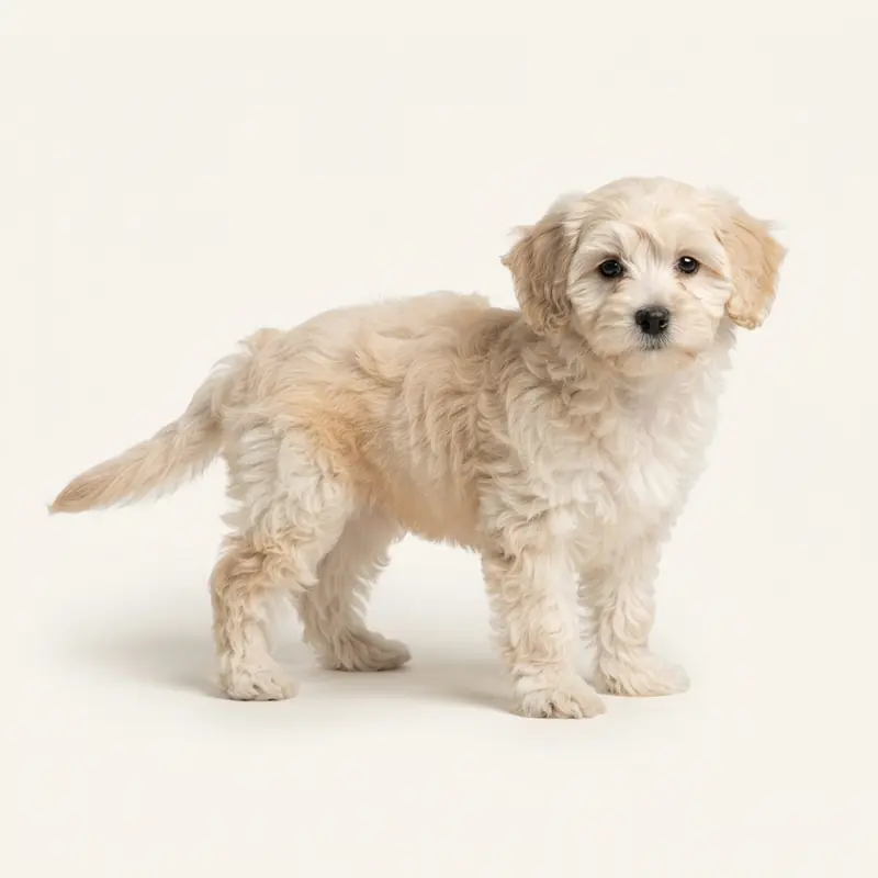 Shihpoo puppy in 奶油色