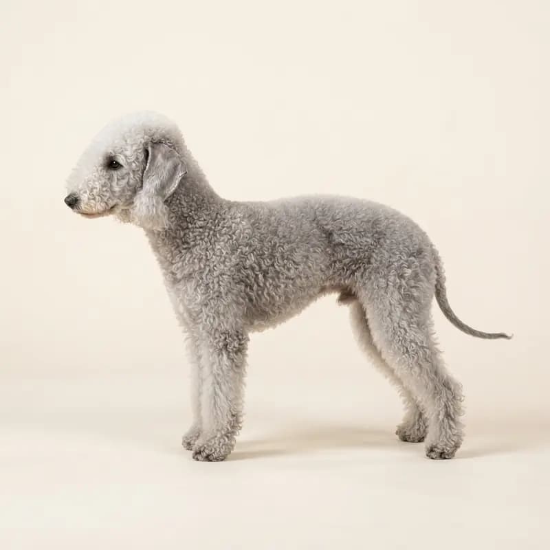 Bedlington Terrier with Curly