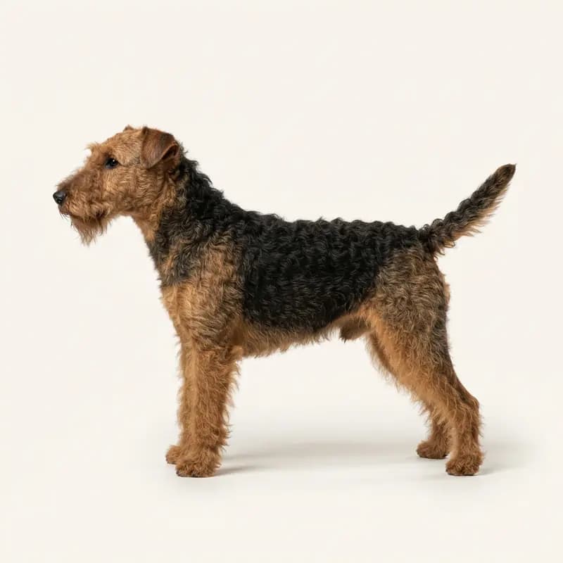 Sert tüy tüy tipine sahip Welsh Terrier