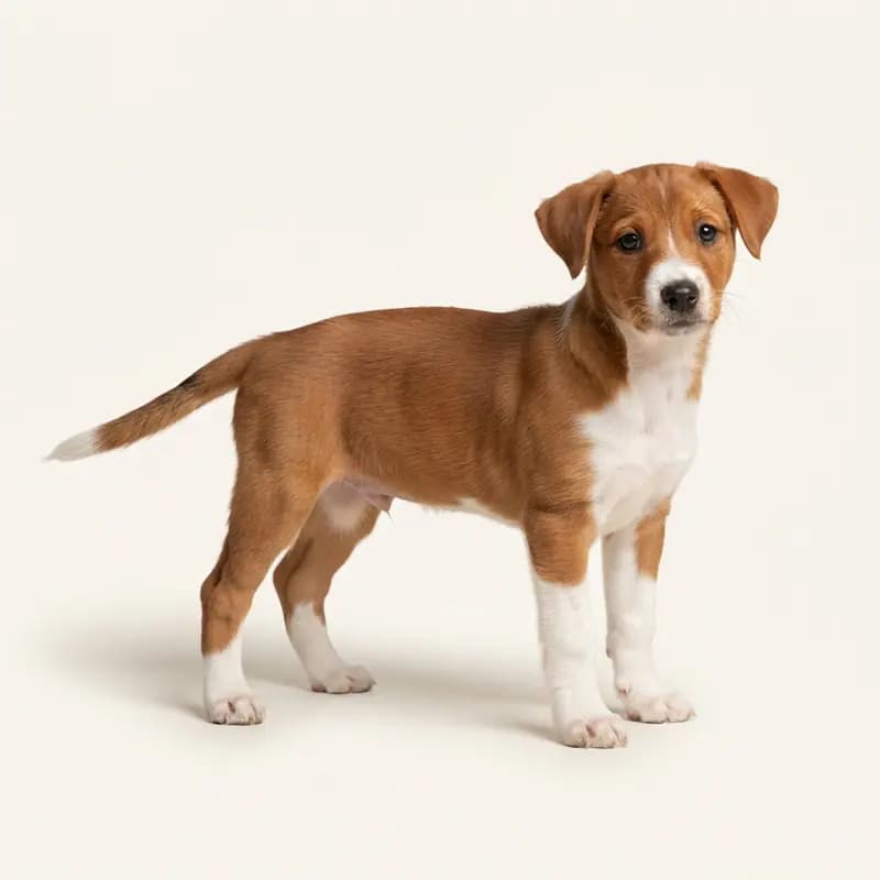 Chien de ferme dano-suédois Welpe in Rouge et blanc