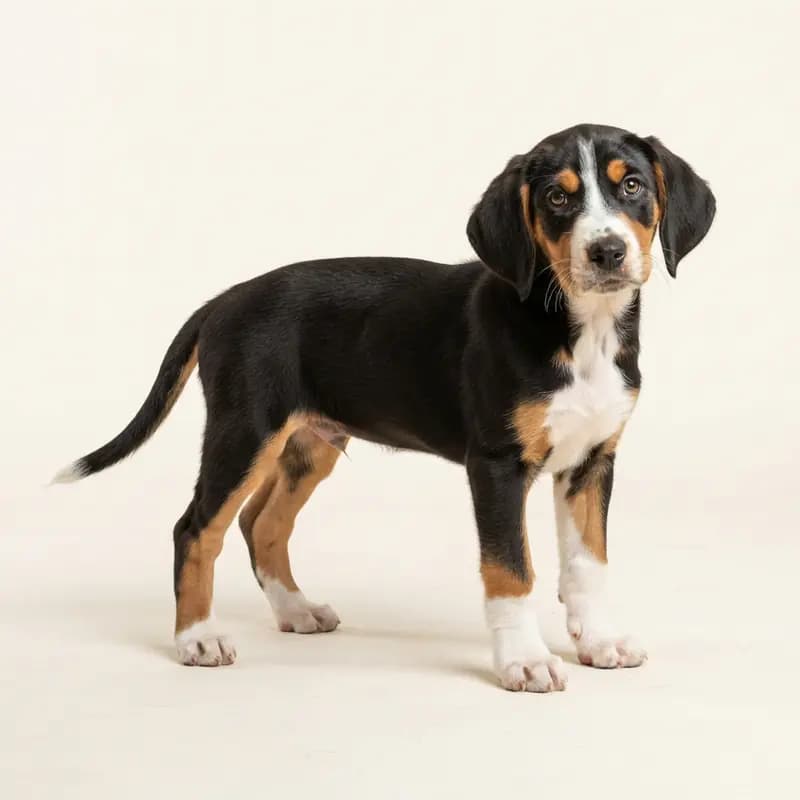 大英法三色猎犬（Grand anglo-français tricolore） Welpe in 三色