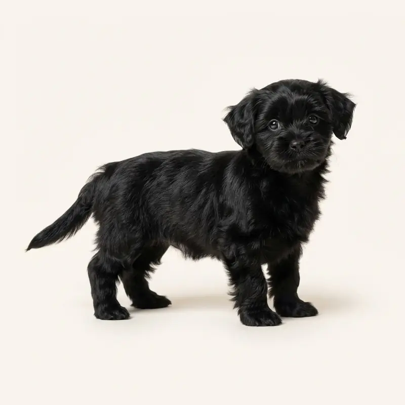 Shorkie puppy in 黑色
