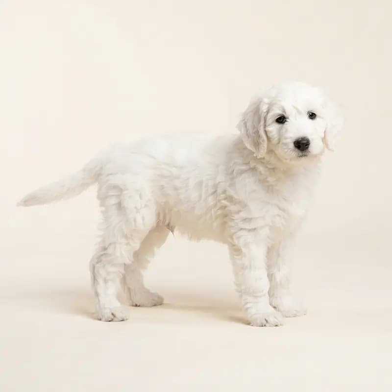 Labradoodle Welpe in Bianco