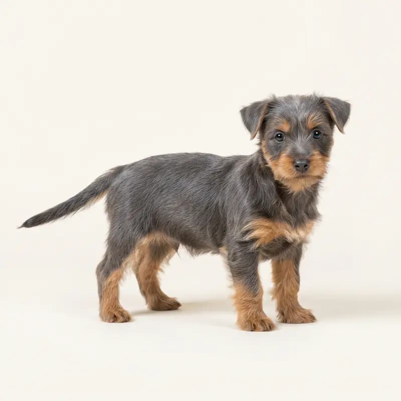 Australische Silky Terriër Welpe in Blauw met tan